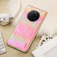 Handyhülle Hülle Luxus Leder Schutzhülle LD4 für Huawei Mate 50 Pro Pink