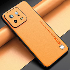 Handyhülle Hülle Luxus Leder Schutzhülle LS2 für Xiaomi Mi 13 5G Orange