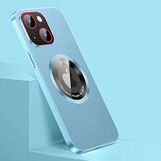 Handyhülle Hülle Luxus Leder Schutzhülle mit Mag-Safe Magnetic Magnetisch für Apple iPhone 13 Hellblau