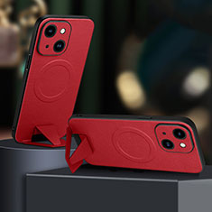 Handyhülle Hülle Luxus Leder Schutzhülle mit Mag-Safe Magnetic Magnetisch für Apple iPhone 13 Rot