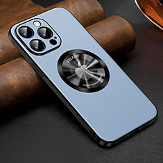 Handyhülle Hülle Luxus Leder Schutzhülle mit Mag-Safe Magnetic Magnetisch LD2 für Apple iPhone 14 Pro Max Hellblau