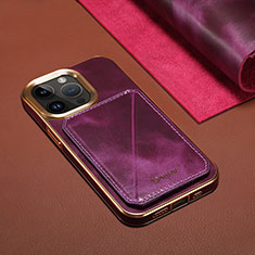 Handyhülle Hülle Luxus Leder Schutzhülle MT1 für Apple iPhone 14 Pro Violett
