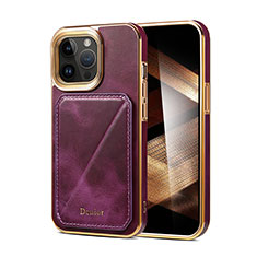 Handyhülle Hülle Luxus Leder Schutzhülle MT2 für Apple iPhone 14 Pro Max Violett