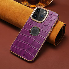Handyhülle Hülle Luxus Leder Schutzhülle MT3 für Apple iPhone 15 Pro Max Violett