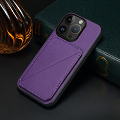 Handyhülle Hülle Luxus Leder Schutzhülle MT4 für Apple iPhone 15 Pro Max Violett