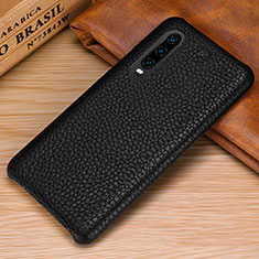 Handyhülle Hülle Luxus Leder Schutzhülle P01 für Huawei P30 Schwarz