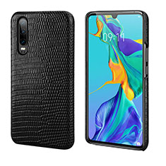 Handyhülle Hülle Luxus Leder Schutzhülle P02 für Huawei P30 Schwarz