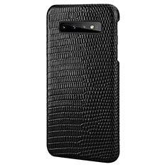 Handyhülle Hülle Luxus Leder Schutzhülle P02 für Samsung Galaxy S10 Plus Schwarz