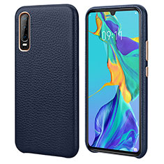 Handyhülle Hülle Luxus Leder Schutzhülle P03 für Huawei P30 Blau