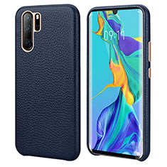 Handyhülle Hülle Luxus Leder Schutzhülle P04 für Huawei P30 Pro Blau