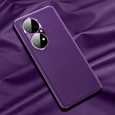 Handyhülle Hülle Luxus Leder Schutzhülle QK1 für Huawei P50 Pro Violett