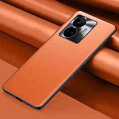 Handyhülle Hülle Luxus Leder Schutzhülle QK1 für Realme GT3 5G Orange