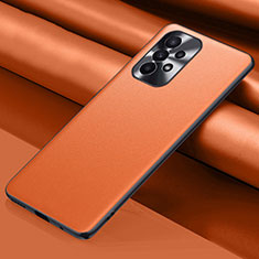 Handyhülle Hülle Luxus Leder Schutzhülle QK1 für Samsung Galaxy A73 5G Orange
