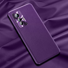 Handyhülle Hülle Luxus Leder Schutzhülle QK1 für Vivo X70t Violett