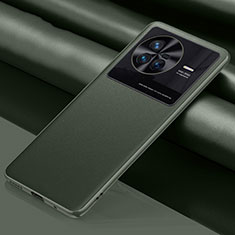 Handyhülle Hülle Luxus Leder Schutzhülle QK1 für Vivo X80 5G Grün