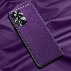 Handyhülle Hülle Luxus Leder Schutzhülle QK1 für Xiaomi Poco M5S Violett