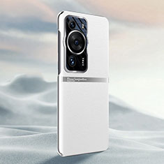 Handyhülle Hülle Luxus Leder Schutzhülle QK2 für Huawei P60 Pro Weiß