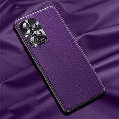 Handyhülle Hülle Luxus Leder Schutzhülle QK2 für Samsung Galaxy A72 4G Violett