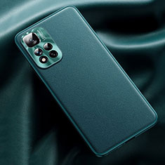 Handyhülle Hülle Luxus Leder Schutzhülle QK2 für Xiaomi Redmi Note 11 Pro+ Plus 5G Cyan