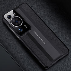 Handyhülle Hülle Luxus Leder Schutzhülle QK3 für Huawei P60 Pro Schwarz