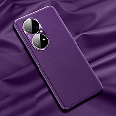 Handyhülle Hülle Luxus Leder Schutzhülle QK4 für Huawei P50 Pro Violett