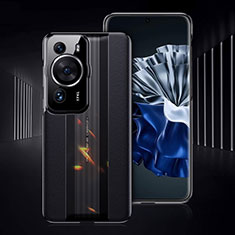 Handyhülle Hülle Luxus Leder Schutzhülle QK4 für Huawei P60 Pro Schwarz