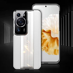 Handyhülle Hülle Luxus Leder Schutzhülle QK4 für Huawei P60 Pro Weiß