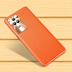 Handyhülle Hülle Luxus Leder Schutzhülle QK4 für Xiaomi Redmi K50 5G Orange