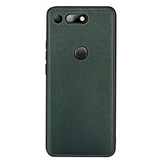 Handyhülle Hülle Luxus Leder Schutzhülle R01 für Huawei Honor V20 Grün