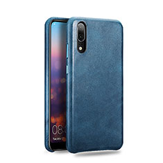 Handyhülle Hülle Luxus Leder Schutzhülle R01 für Huawei P20 Blau