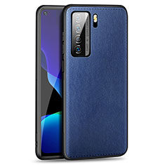 Handyhülle Hülle Luxus Leder Schutzhülle R01 für Huawei P40 Lite 5G Blau