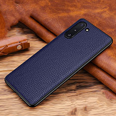 Handyhülle Hülle Luxus Leder Schutzhülle R01 für Samsung Galaxy Note 10 5G Blau