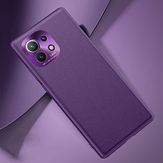 Handyhülle Hülle Luxus Leder Schutzhülle R01 für Xiaomi Mi 11 Lite 4G Violett