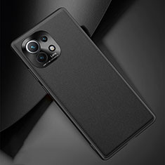 Handyhülle Hülle Luxus Leder Schutzhülle R01 für Xiaomi Mi 11 Lite 5G Schwarz