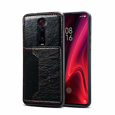 Handyhülle Hülle Luxus Leder Schutzhülle R01 für Xiaomi Mi 9T Pro Schwarz