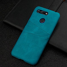 Handyhülle Hülle Luxus Leder Schutzhülle R02 für Huawei Honor V20 Cyan