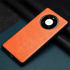 Handyhülle Hülle Luxus Leder Schutzhülle R02 für Huawei Mate 40 Pro Orange