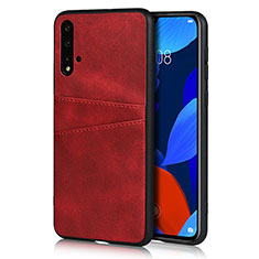 Handyhülle Hülle Luxus Leder Schutzhülle R02 für Huawei Nova 5 Rot