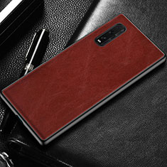 Handyhülle Hülle Luxus Leder Schutzhülle R02 für Oppo Find X2 Rot