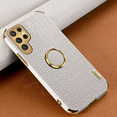 Handyhülle Hülle Luxus Leder Schutzhülle R02 für Samsung Galaxy S22 Ultra 5G Weiß