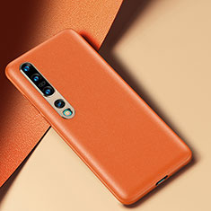 Handyhülle Hülle Luxus Leder Schutzhülle R02 für Xiaomi Mi 10 Pro Orange