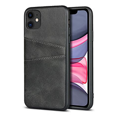 Handyhülle Hülle Luxus Leder Schutzhülle R03 für Apple iPhone 11 Schwarz