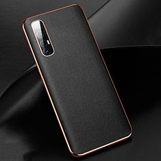 Handyhülle Hülle Luxus Leder Schutzhülle R03 für Oppo Reno3 Pro Schwarz