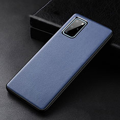 Handyhülle Hülle Luxus Leder Schutzhülle R03 für Samsung Galaxy S20 Plus Blau