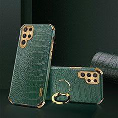 Handyhülle Hülle Luxus Leder Schutzhülle R03 für Samsung Galaxy S21 Ultra 5G Grün
