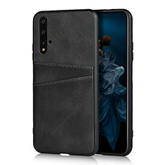 Handyhülle Hülle Luxus Leder Schutzhülle R04 für Huawei Honor 20 Schwarz