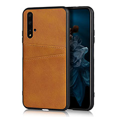 Handyhülle Hülle Luxus Leder Schutzhülle R04 für Huawei Honor 20S Orange