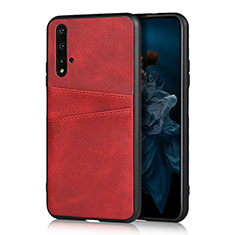 Handyhülle Hülle Luxus Leder Schutzhülle R04 für Huawei Honor 20S Rot