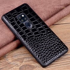 Handyhülle Hülle Luxus Leder Schutzhülle R04 für Huawei Mate 20 Schwarz