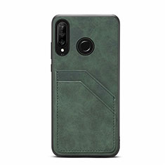 Handyhülle Hülle Luxus Leder Schutzhülle R04 für Huawei Nova 4e Grün